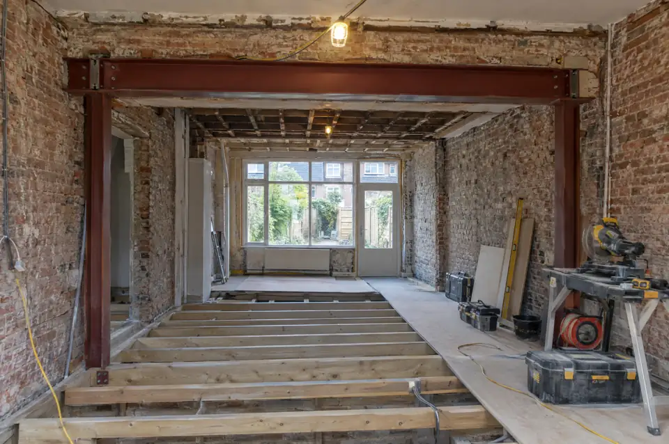 Renovatie in uitvoering